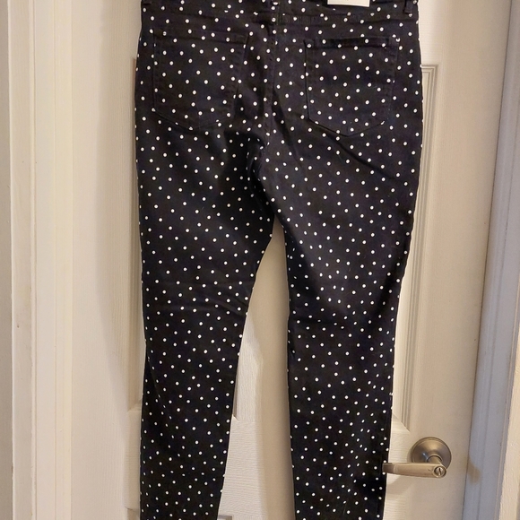 Black with White PolkaDot Ankle Pants - Picture 2 of 7